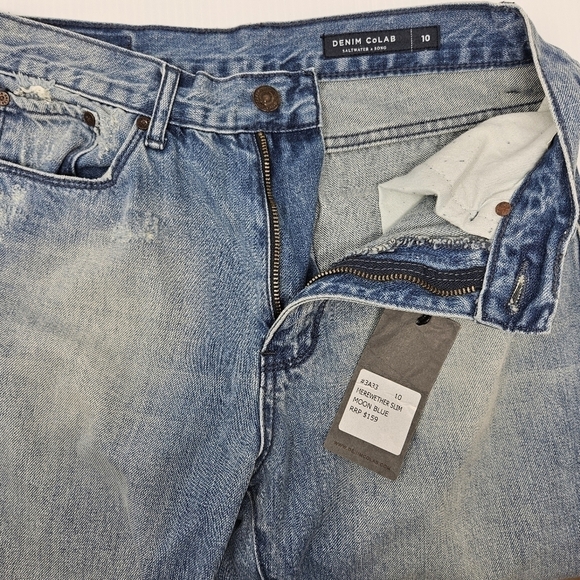 Denim Colab Jeans Womens Size 10 Merewether Slim Moon Blue NWT Saltwater Song - Picture 5 of 16